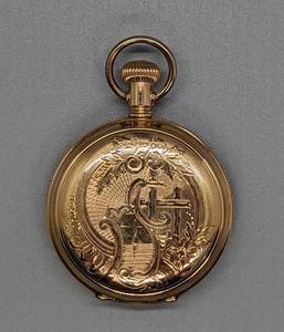 lot 356A image: American Waltham 14k Gold Pocket Watch