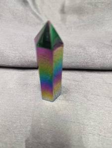 4 Tall rainbow titanium aura black...
