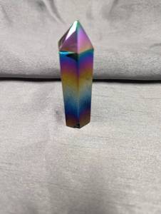 4 Tall rainbow titanium aura black...