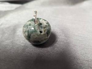 Moss Agate polished apple
