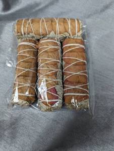 Four pack of love sage bundles with rose petals