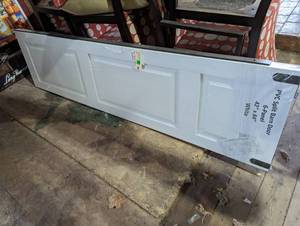 2 barn door panels, and a steel fla...