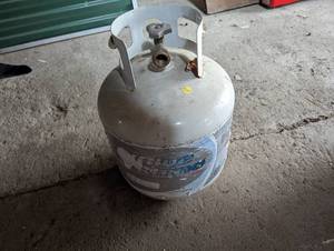 Partially full propane tank...