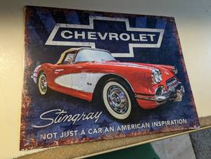 Metal Chevrolet sign...