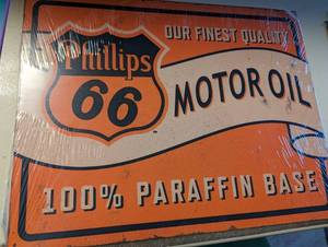 Metal Phillips 66 sign...