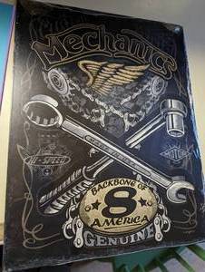Metal mechanic sign...