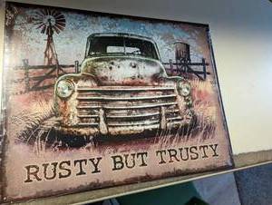 Metal rusty but trusty sign...