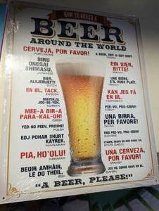 Metal beer sign...
