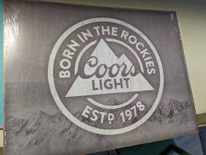 metal Coors Light sign...