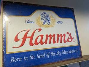 Metal Hamms beer sign...