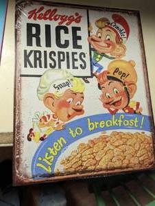 Kelloggs cereal metal sign...