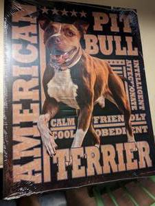 Pit bull metal sign...