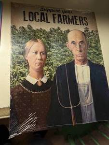Farmer metal sign...