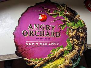 Angry Orchard metal sign...