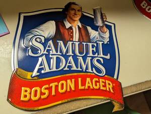 Samuel Adams metal sign...