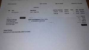 lot 25 image: 2020 - 2022 Ford Explorer Right Front Door Window Glass-Green Tint - NEW in factory wrapping.