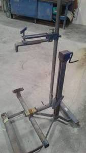 lot 38 image: Door Lift On Casters, Great Working Condition.
