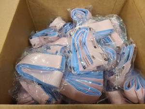 Box of Soft Elastic Hook and Loop Fasteners