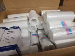 Box of liner rolls new in wrapping