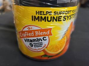 KK 2 Bottles of Airborne Vitamin C boosting gummy supplements