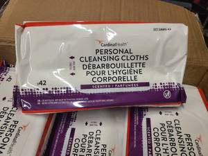 Box of Personal Cleansing Cloths Scented