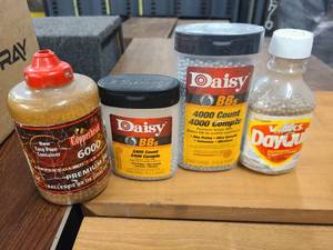 Bottles of BB gun ammo