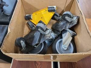 Box of Furniture and Heavy equipment moving wheels