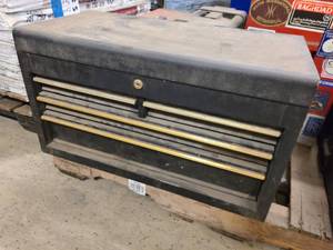 Large black locking tool chest