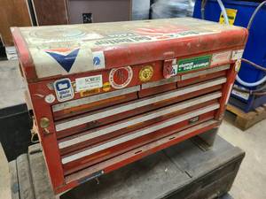 Extra large Kennedy Brand Tool chest on aluminum risers