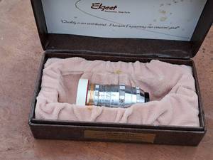 lot 677 image: Elgeet Aspheric Golden 12mm f12 Wide Angle Navigator Camera Lens with Case