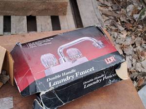 lot 722 image: LDR Double Handle Laundry Faucet
