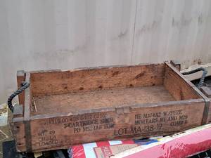 lot 774 image: Vintage Wooden Ammo Box