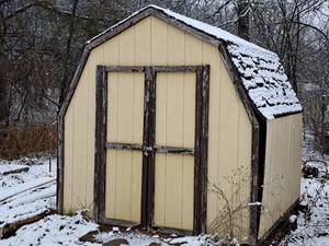 lot 610 image: Two Door Outdoor Storage Shed