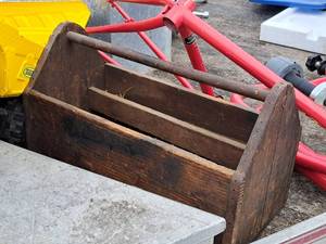 lot 802 image: Wooden Tool Tote