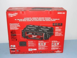 lot 2 image: Milwaukee M18 PACKOUT Radio  Charger 10-Speaker Jobsite Bluetooth Speaker System - Model 2950-20 - New in Box