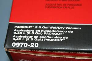 lot 28 image: Milwaukee M18 FUEL PACKOUT 2.5 Gallon Wet  Dry Vacuum Shop Vac - Model 0970-20 - New in Box