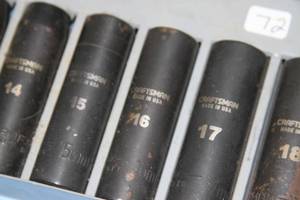 lot 72 image: Set of 12 Craftsman Deep Metric and 12 Air Impact Sockets