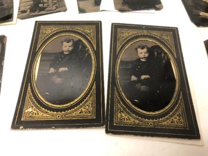Box Full of 19th Century Tintype Photographs