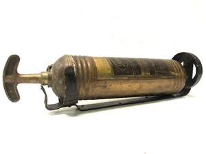 Old Vintage 1920s Pyrene Brass Fire Extinguisher