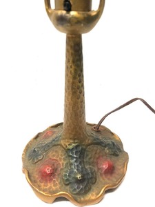 Antique Gilt &amp Hammered Lamp