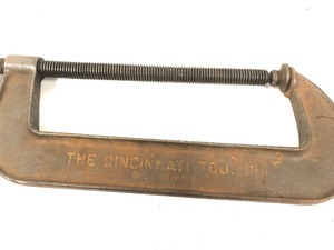 3 Large Antique Iron C-Clamps