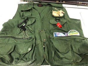 Nice Flyfishing Lot with Vest Rods &amp Fishing Lures