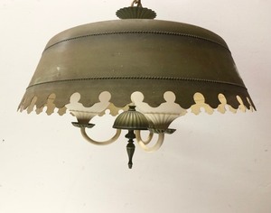 Mid Century Hanging Metal Light Fixture