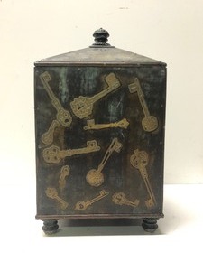 Very Nice Copper &amp Brass MAITLAND SMITH Footed Storage Box