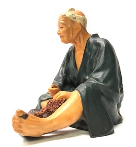 Realistic Vintage Painted Oriental Figure