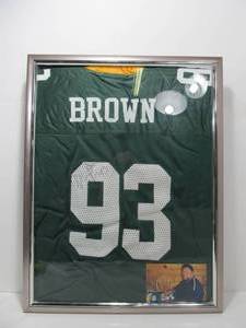 Authentic GILBERT BROWN Autographed Green Bay Packers Jersey