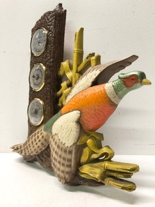 Large Vintage 1970s Burwood Pheasant Wall Barometer