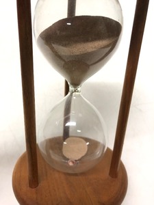Large Size Wood &amp Glass Hourglass Timer