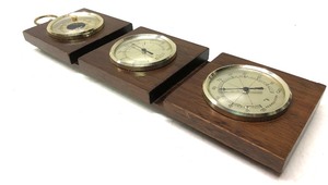 Larger Vintage BrassWood Wall Barometer