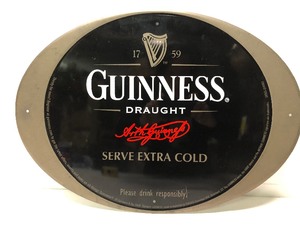 Oval Metal GUINNESS Advertising Beer Sign